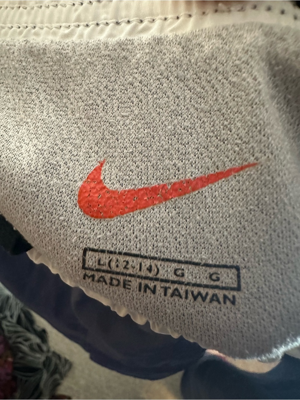 Nike Women's Navy Track Shorts with White Piping - Picture 3 of 3